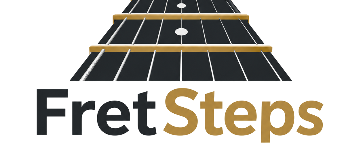 Transparent FretSteps logo.